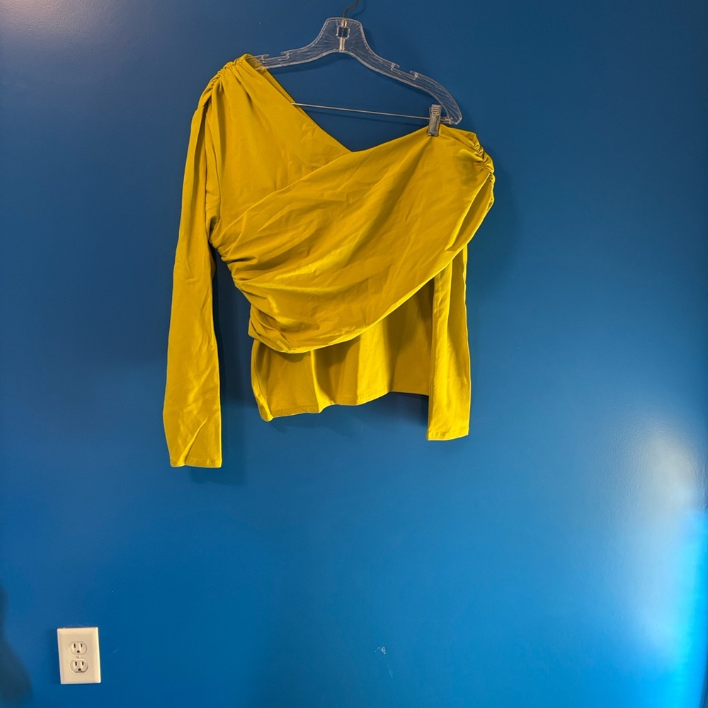 Yellow Off-Shoulder Blouse